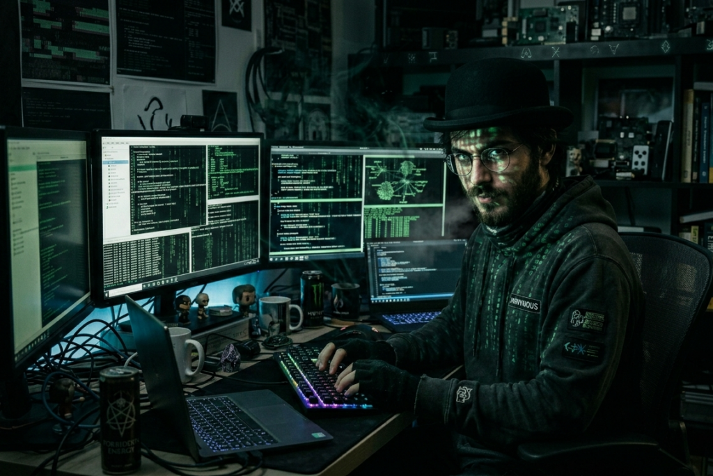 hacker malvado black hat